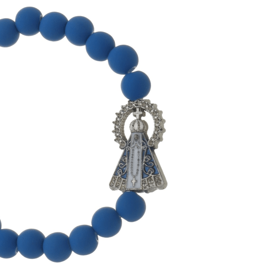 Pulseira de Nossa Senhora Aparecida com Conta Azul - 2Un