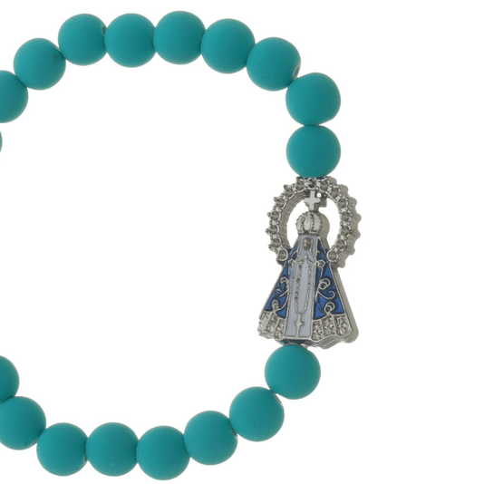Pulseira de Nossa Senhora Aparecida com Conta Verde - 2Un