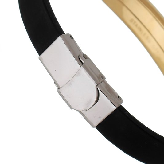 Pulseira Pai Nosso de Silicone - Dourado