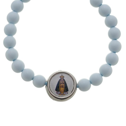 Pulseira Infantil de Nossa Senhora Aparecida - Azul Bebê