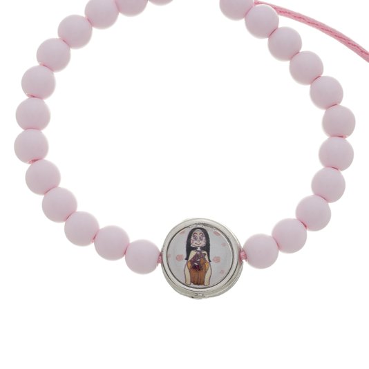Pulseira Infantil de Santa Teresinha do Menino Jesus - Rosa Bebê