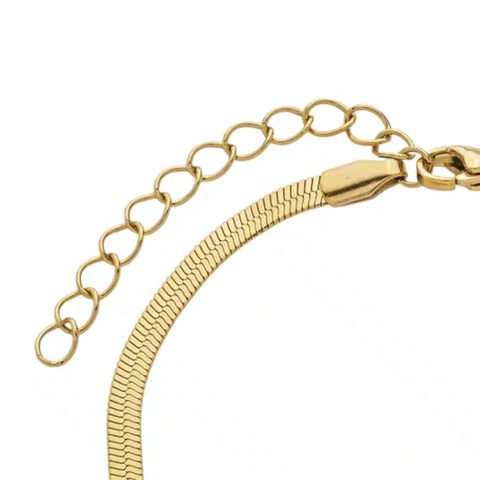 Pulseira Nossa Senhora Aparecida em Aço Inox - Dourada