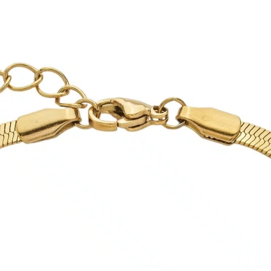 Pulseira Nossa Senhora Aparecida em Aço Inox - Dourada