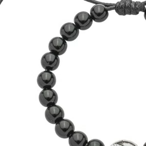 Pulseira Regulável Nossa Senhora Aparecida Pérola Preta 4mm