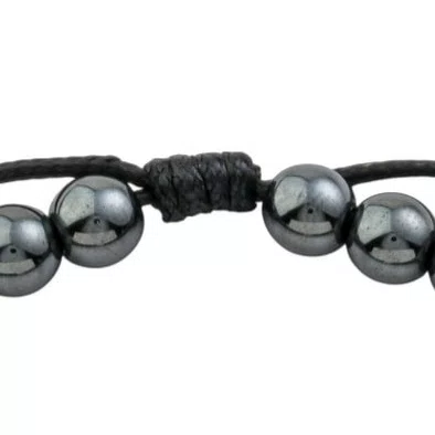 Pulseira Regulável Resinada Nossa Senhora de Guadalupe Hematita 6mm