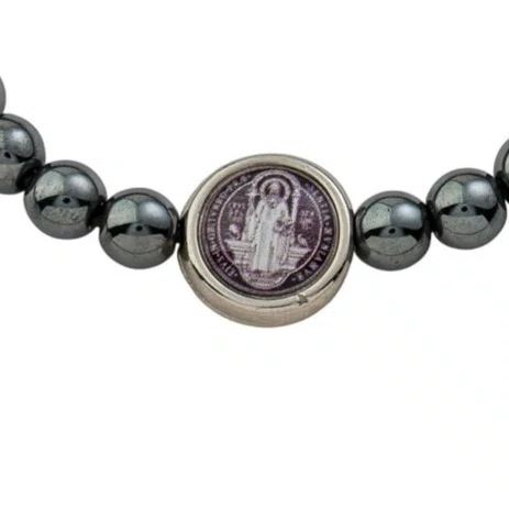 Pulseira Regulável Resinada São Bento Hematita 6mm