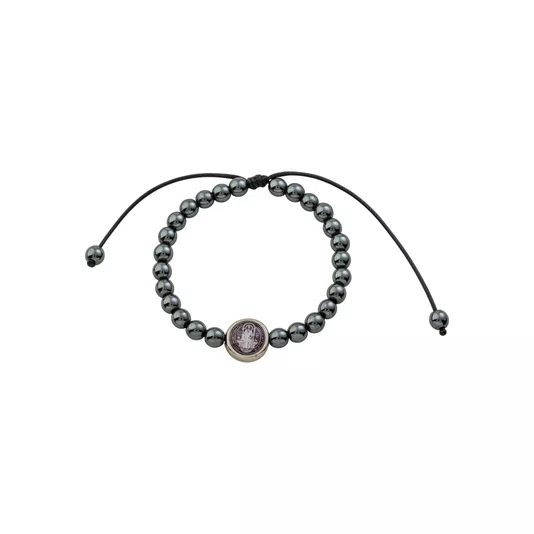 Pulseira Regulável Resinada São Bento Hematita 6mm