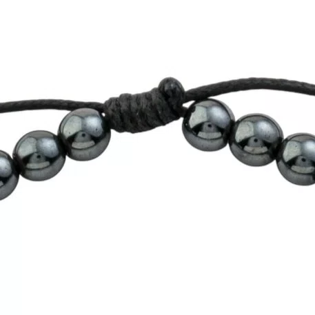 Pulseira Regulável Resinada São Carlo Acutis Hematita 6mm