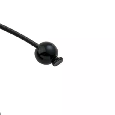 Pulseira Regulável Resinada São Carlo Acutis Pérola Preta 6mm
