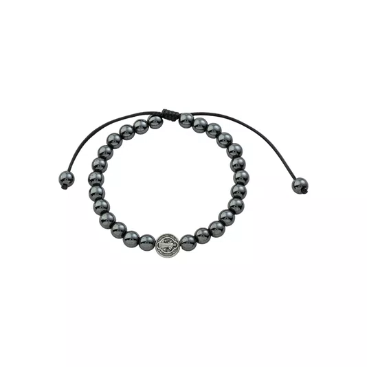 Pulseira Regulável São Bento Hematita 4mm