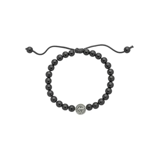 Pulseira Regulável São Bento Pérola Preta 4mm