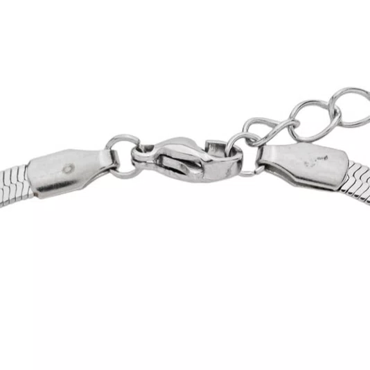 Pulseira São Bento em Inox Prata