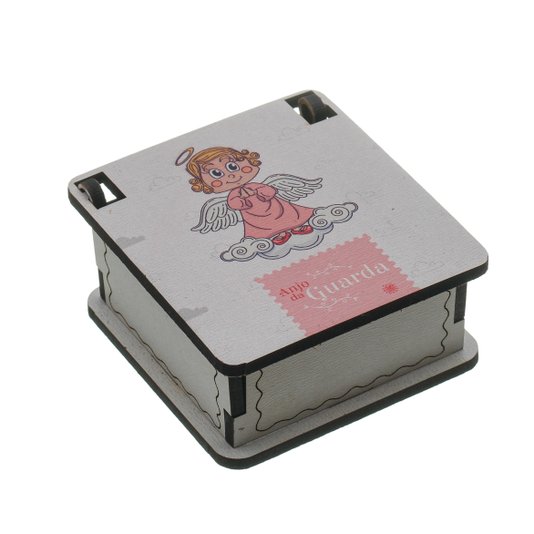 Terço do Anjo da Guarda com Caixinha Personalizada - Rosa