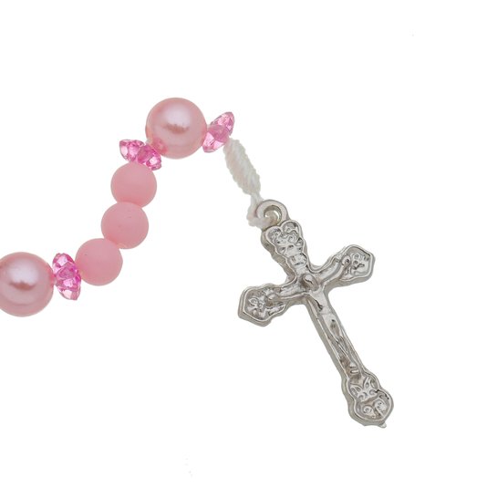 Terço do Anjo da Guarda com Caixinha Personalizada - Rosa