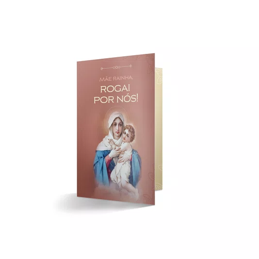 Terço com Folheto da Mãe Rainha - Rose Gold