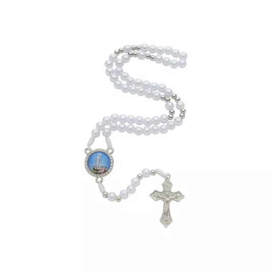 Terço com Folheto de Nossa Senhora de Fátima - Pérola
