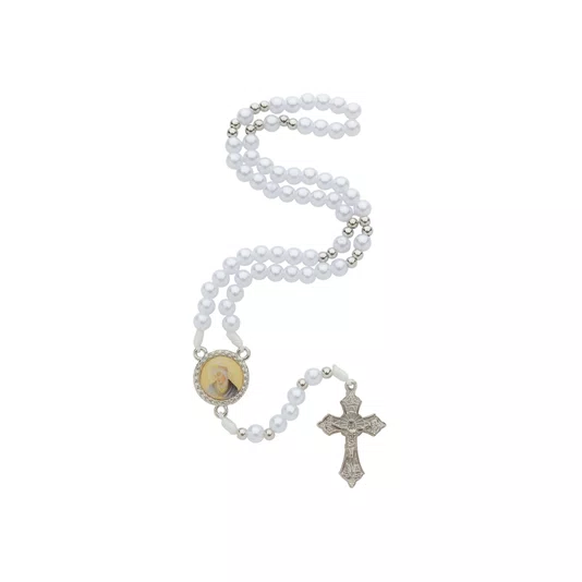 Terço com Folheto de Nossa Senhora de La Salette - Pérola