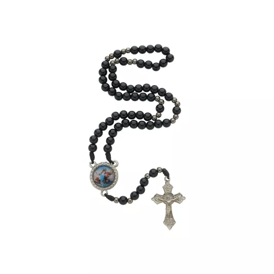 Terço com Folheto de São Miguel Arcanjo - Preto