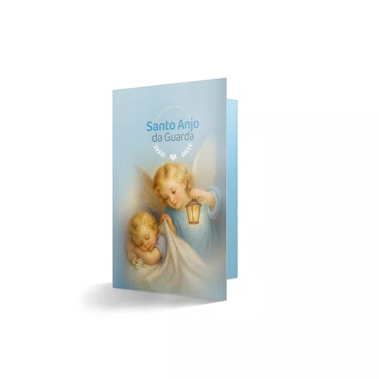 Terço com Folheto do Anjo da Guarda - Pérola Azul