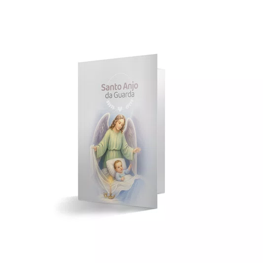 Terço com Folheto do Anjo da Guarda - Pérola Branco