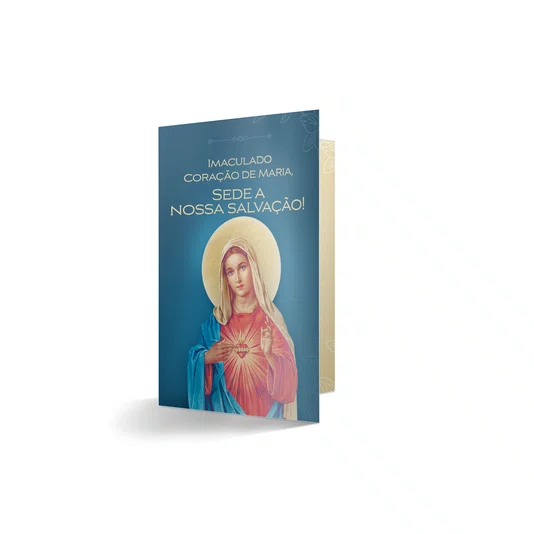 Terço com Folheto do Imaculado Coração de Maria - Vermelho