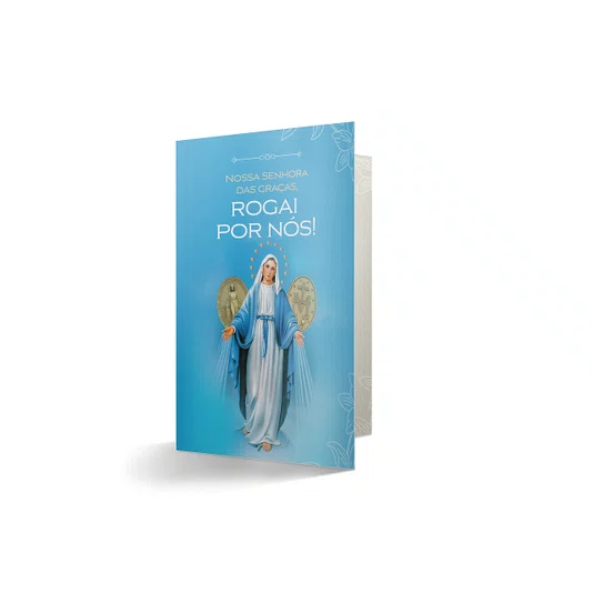 Terço com Folheto Nossa Senhora Das Graças - Branca 6mm