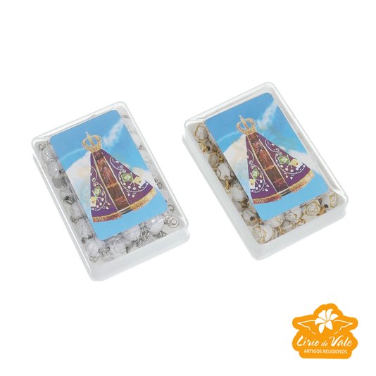 Kit Terço de Nossa Senhora Aparecida Rosas - 12 UN