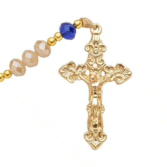 Terço Cristal Luxo Nossa Senhora da Conceição