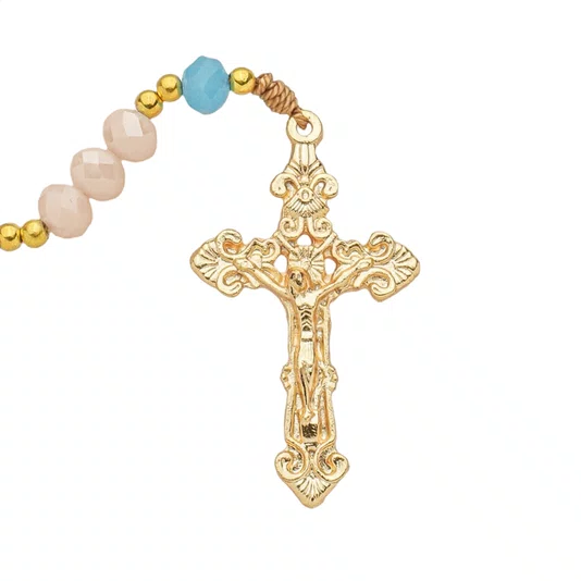 Terço Cristal Luxo Nossa Senhora de Guadalupe