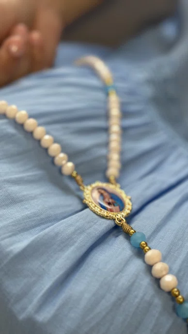 Terço Cristal Luxo Nossa Senhora de Guadalupe