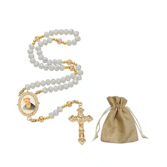 Terço Cristal Luxo Nossa Senhora de Sallete