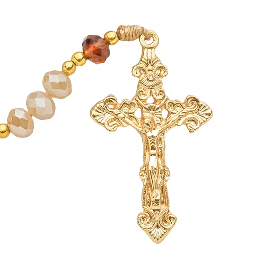 Terço Cristal Luxo Nossa Senhora do Carmo