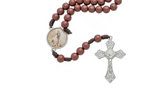 Terço de Nossa Senhora da Imaculada Conceição  Pérola Marrom