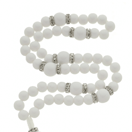 Terço de Nossa Senhora das Lágrimas Pérola com Strass - 2Un