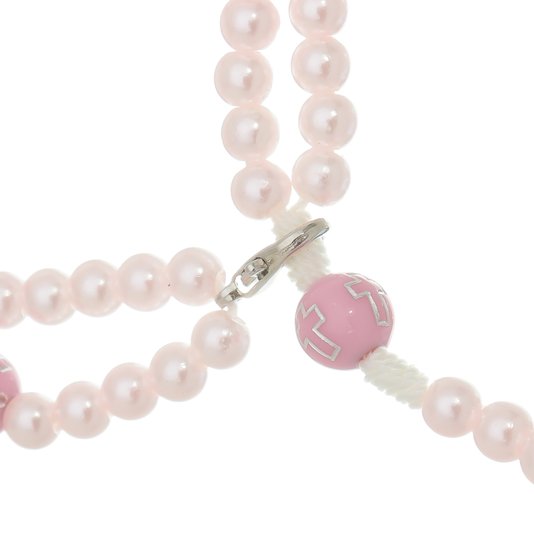 Kit Terço de Pulso do Santo Anjo da Guarda Rosa - 3Un