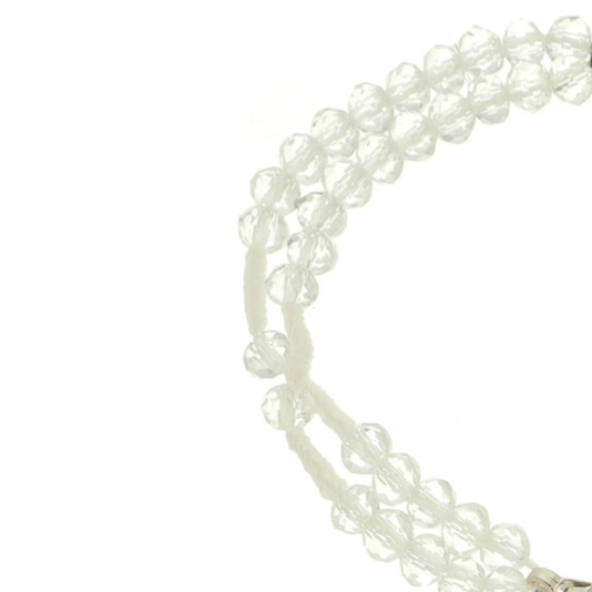 Kit Terço de Pulso de Nossa Senhora Aparecida com Conta Cristal Translúcida - 2Un