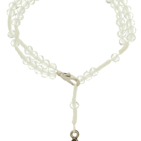 Kit Terço de Pulso de Nossa Senhora Aparecida com Conta Cristal Translúcida - 2Un