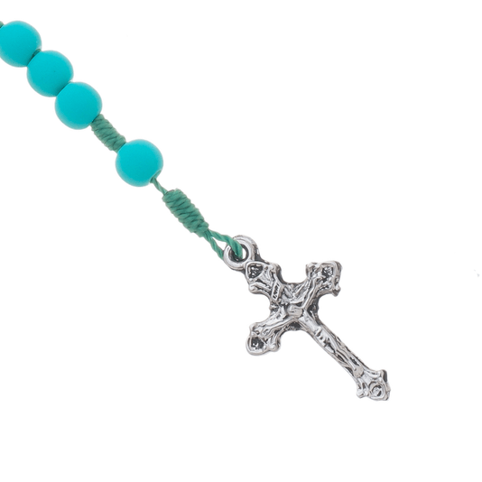 Kit Terço de Pulso de Nossa Senhora Aparecida Turquesa - 2Un