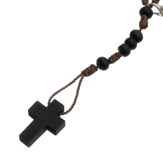 Terço de Pulso Madeira - Preto 6mm