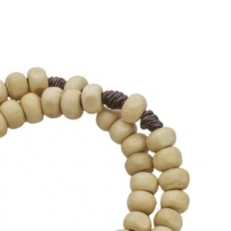 Terço de Pulso Masculino Madeira Marfim 6mm