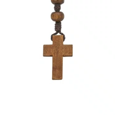 Terço de Pulso Masculino Madeira Marrom Claro 6mm