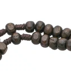 Terço de Pulso Masculino Madeira Marrom Escuro 6mm