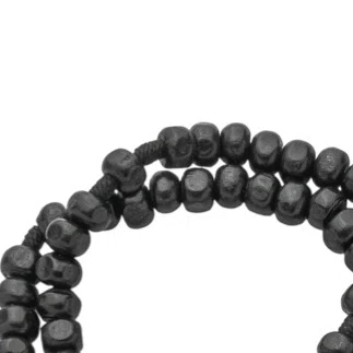 Terço de Pulso Masculino Madeira Preto 6mm