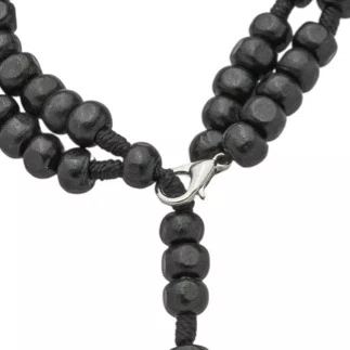 Terço de Pulso Masculino Madeira Preto 6mm