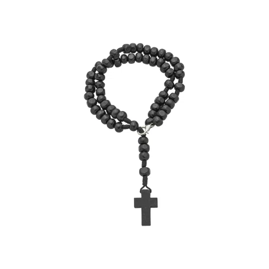 Terço de Pulso Masculino Madeira Preto 6mm