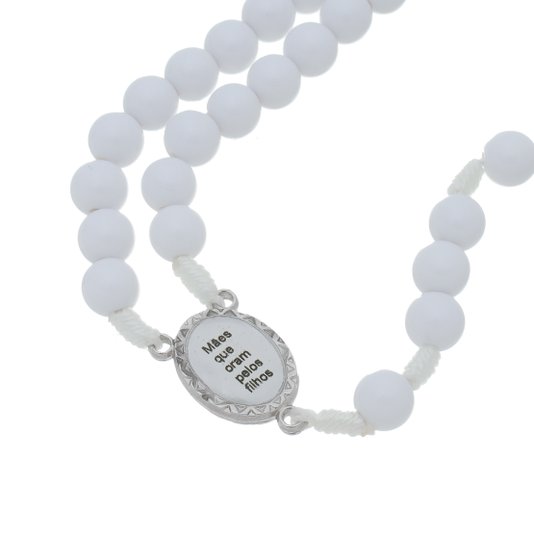 Terço Mães Que Oram Pelos Filhos - Branco