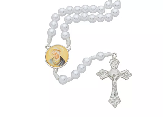 Terço de Nossa Senhora de La Salette Pérola 8mm