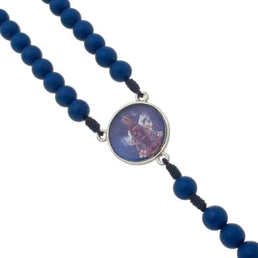 Terço Nossa Senhora Aparecida - Azul 8mm