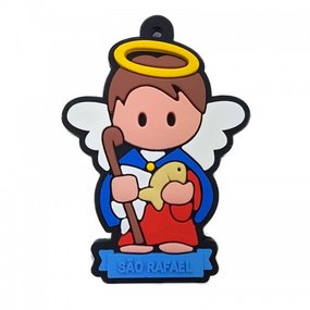 Chaveiro Emborrachado São Rafael - 06 Un