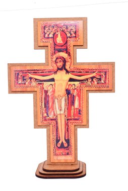 Cruz de São Damião de mesa - 15cm